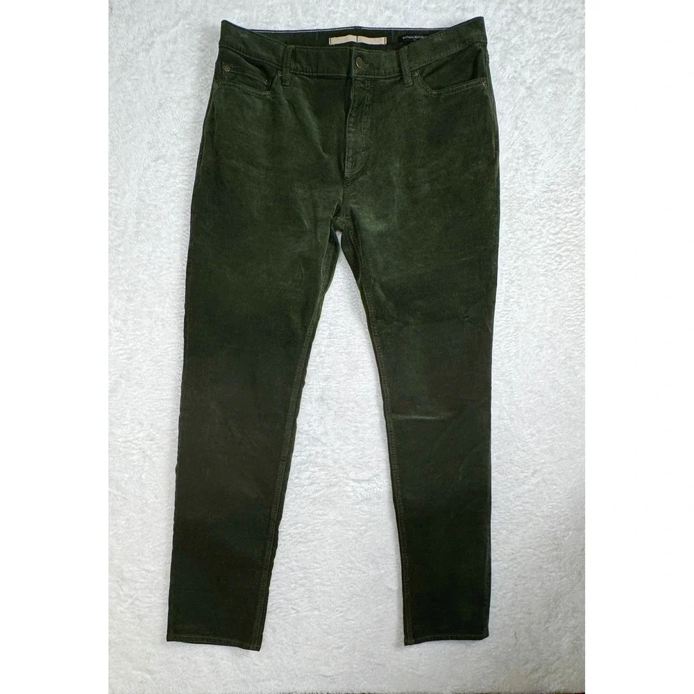 Banana Republic Travel Cord Pants‎ Mens 36x34 Green Gorpcore Corduroy
